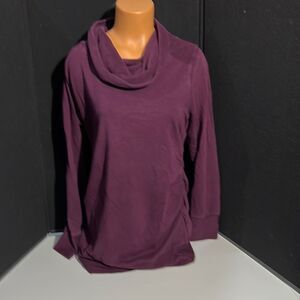 Liz Lange Maternity Eggplant Purple Maternity Top - Size Medium
